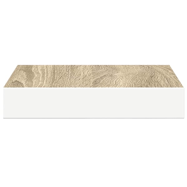 vidaXL væghylder 4 stk. 23x23,5x3,8 cm MDF egetræsfarvet og hvid
