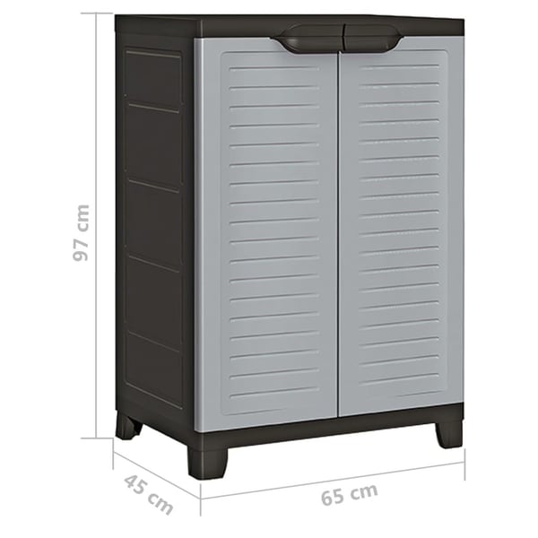 vidaXL Plastskap 65x45x97 cm