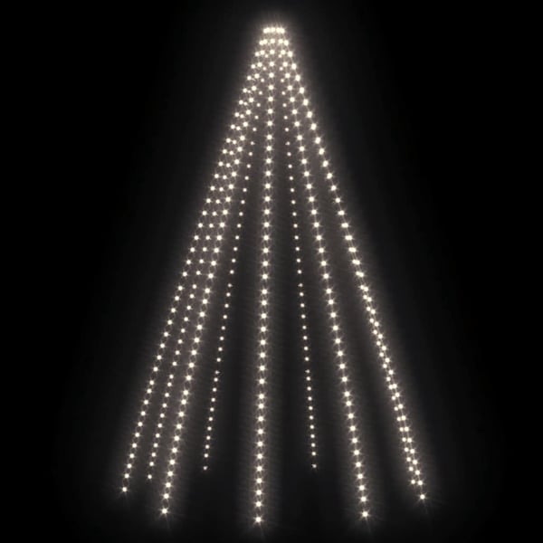 vidaXL Nettlys for juletre med 400 LED kaldhvit 400 cm