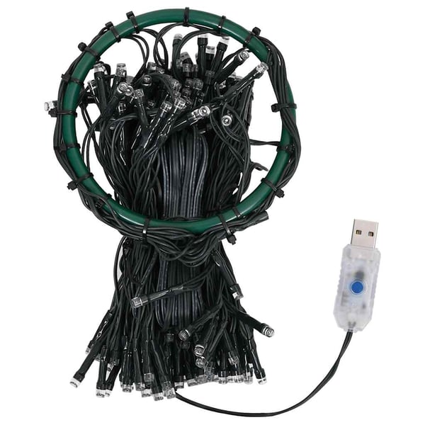 vidaXL Nettlys for juletre med 150 LED kaldhvit 150 cm