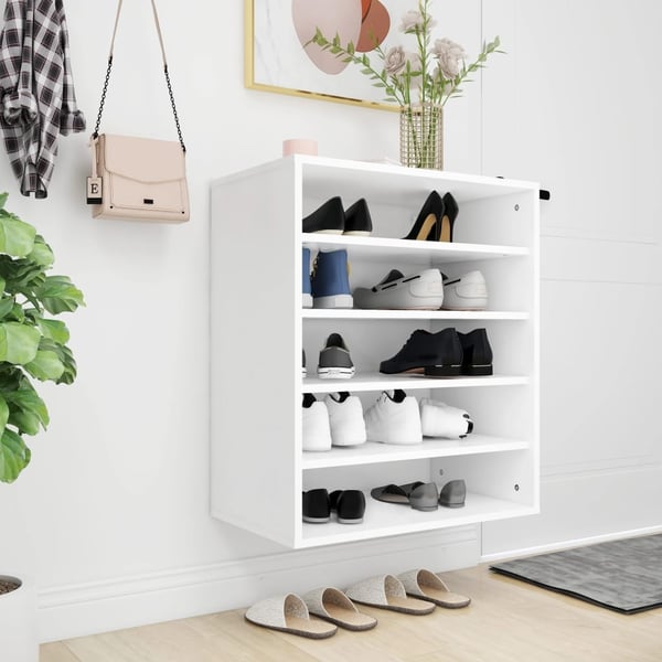 vidaXL skoreol 60x35x70 cm spånplade hvid