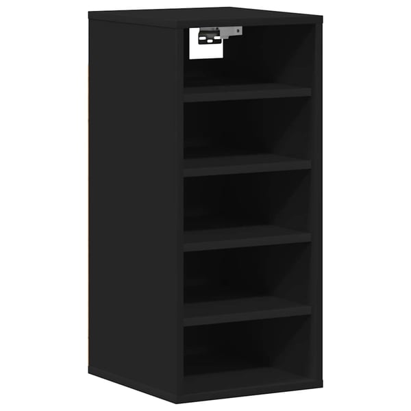 vidaXL skoreoler 2 stk. 31,5x35x70 cm spånplade sort