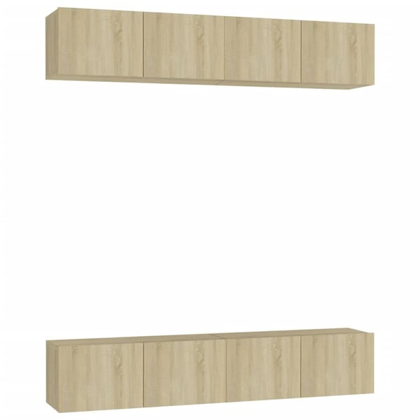 vidaXL tv-skabe 4 stk. 60x30x30 cm spånplade sonoma-eg