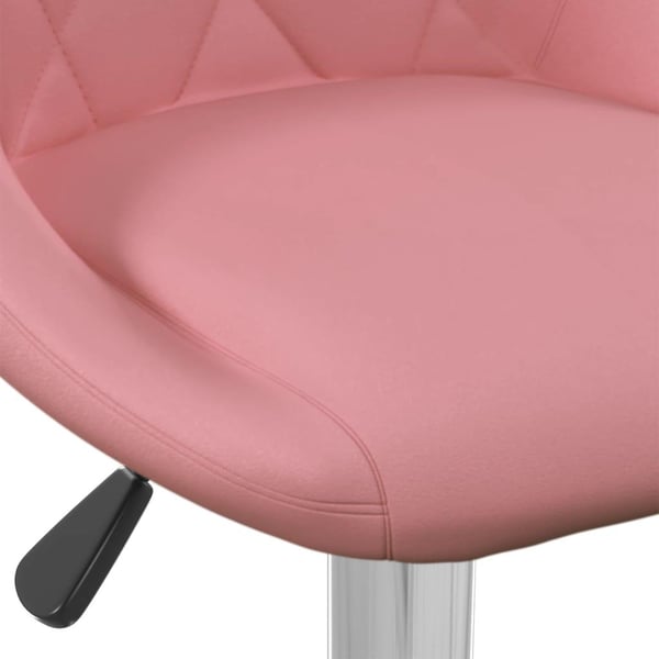 vidaXL Barstol rosa sammet