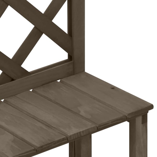 vidaXL Plantestativ med espalier grå 70x42x115 cm heltre gran