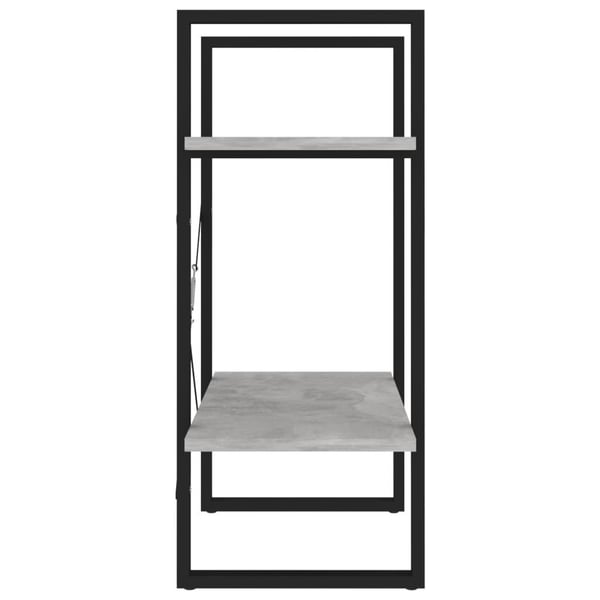 vidaXL bogreol med 2 hylder 60x30x70 cm konstrueret træ betongrå
