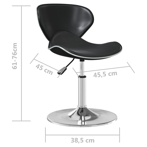 vidaXL Barstol svart kunstig skinn
