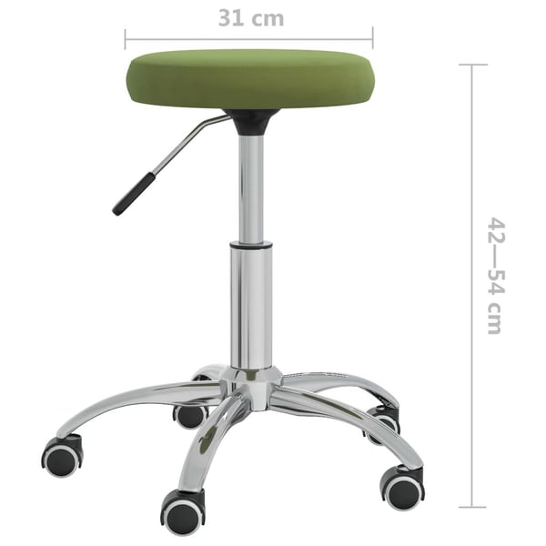 vidaXL Massagepall ljusgrön sammet