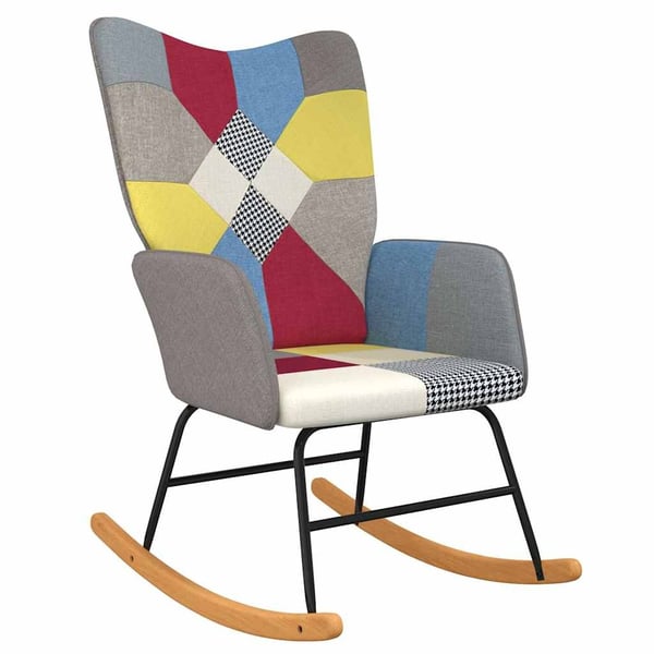 vidaXL gyngestol stof patchwork
