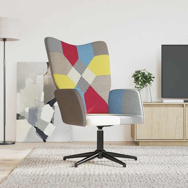 vidaXL lænestol stof patchwork