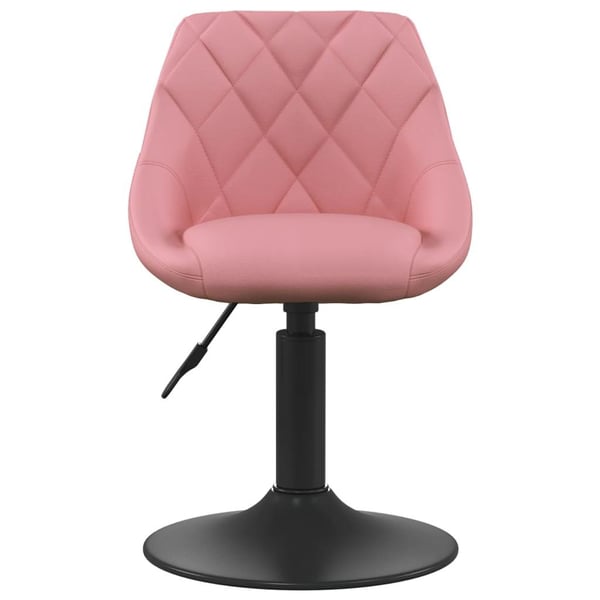vidaXL Barbænk Geometrisk Lyserød 46 x 44 x (62.5-77.5) cm Kunstlæder