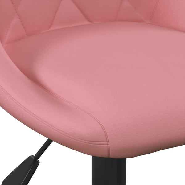 vidaXL Snurrbara matstolar 2 st rosa sammet