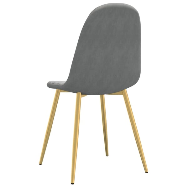 vidaXL spisebordsstole 6 stk. velour lysegrå