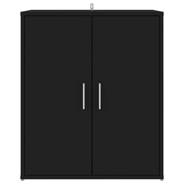 vidaXL Skoskap svart 60x35x70 cm sponplate