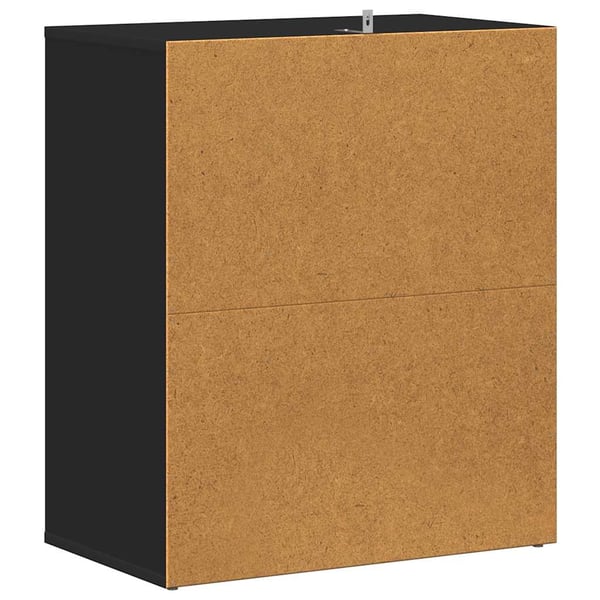 vidaXL Skoskap svart 60x35x70 cm sponplate