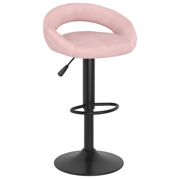 vidaXL barstole 2 stk. fløjl pink