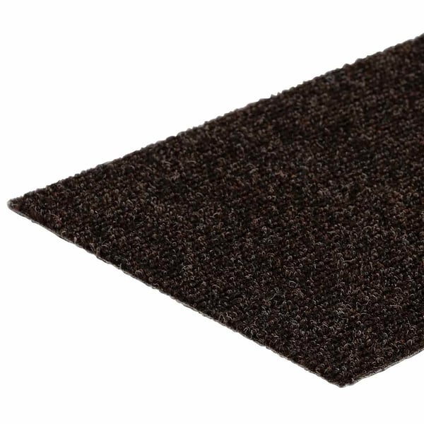 vidaXL Trappematter selvklebende 15 stk 76x20 cm mørkebrune rektangulære