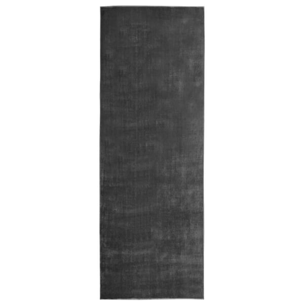 vidaXL tæppeløber vaskbar sammenfoldelig 80x300cm polyester antracit
