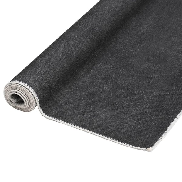 vidaXL tæppeløber vaskbar sammenfoldelig 80x300cm polyester antracit