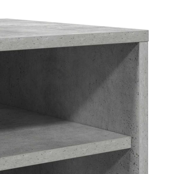 vidaXL Skoskap betonggrå 60x35x92 cm sponplate