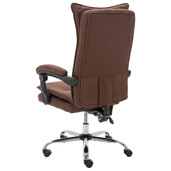 vidaXL kontorstol med massagefunktion stof brun