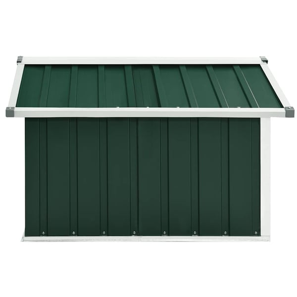 vidaXL garage til robotplæneklipper 92x97x63 cm galvaniseret stål grøn