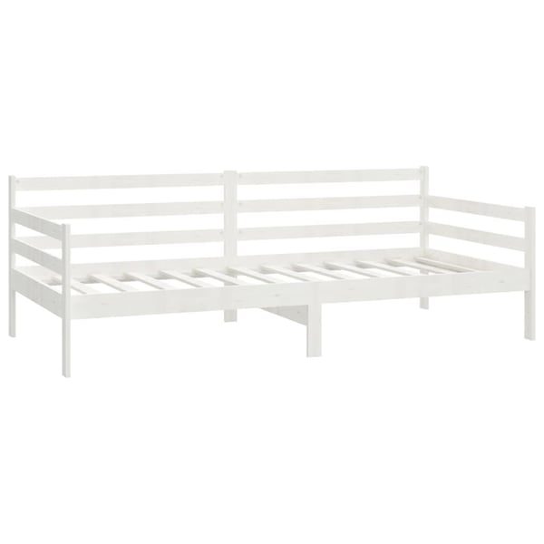 vidaXL Dagseng hvit heltre furu 90x200 cm