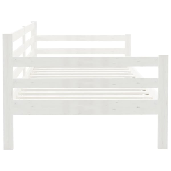 vidaXL Dagseng hvit heltre furu 90x200 cm