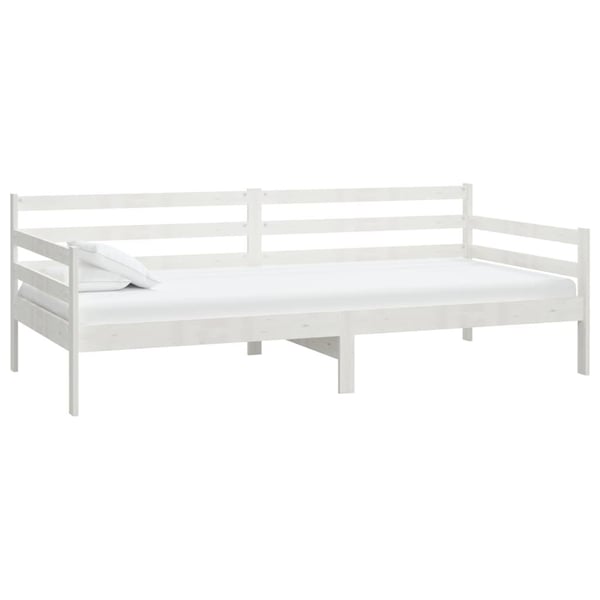 vidaXL Dagseng hvit heltre furu 90x200 cm