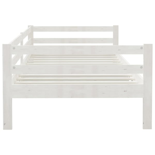 vidaXL Dagseng hvit heltre furu 90x200 cm