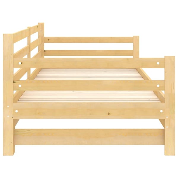 vidaXL daybed med udtræk 2x(90x200) cm massivt fyrretræ