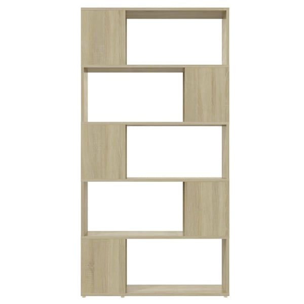 vidaXL Bokhylle/romdeler sonoma eik 80x24x155 cm sponplate