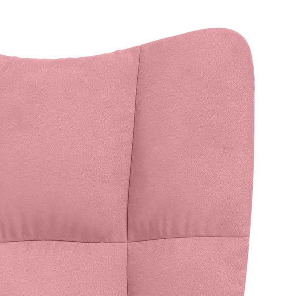 vidaXL Vilstol rosa sammet