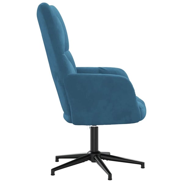 vidaXL Vilstol blå sammet