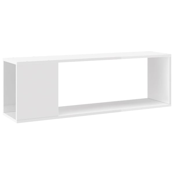 vidaXL tv-bord 100x24x32 cm konstrueret træ hvid højglans