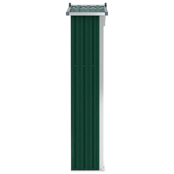 vidaXL haveskur 116x45x175 cm galvaniseret stål grøn