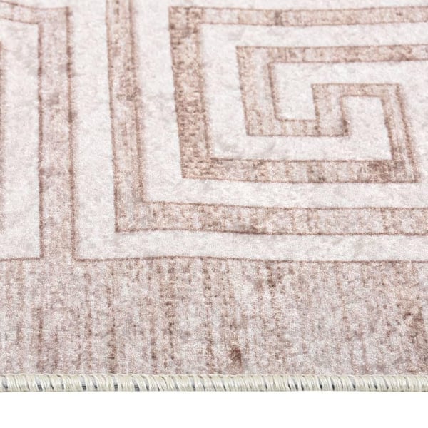 vidaXL Vaskbart teppe 80x150 cm beige sklisikker