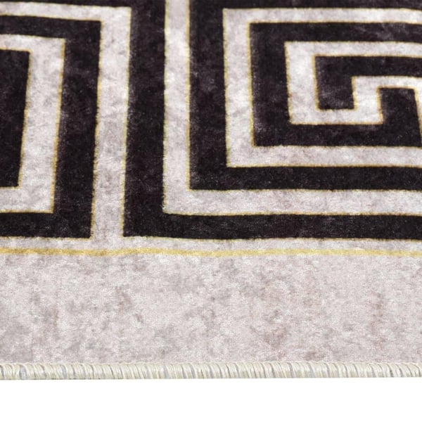 vidaXL Vaskbart teppe 190x300 cm lys beige sklisikker