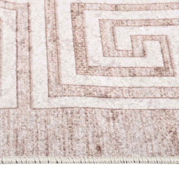 vidaXL Vaskbart teppe 190x300 cm beige sklisikker