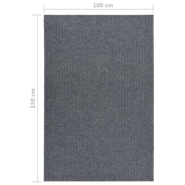 vidaXL Smussfangende teppeløper 100x150 cm grå