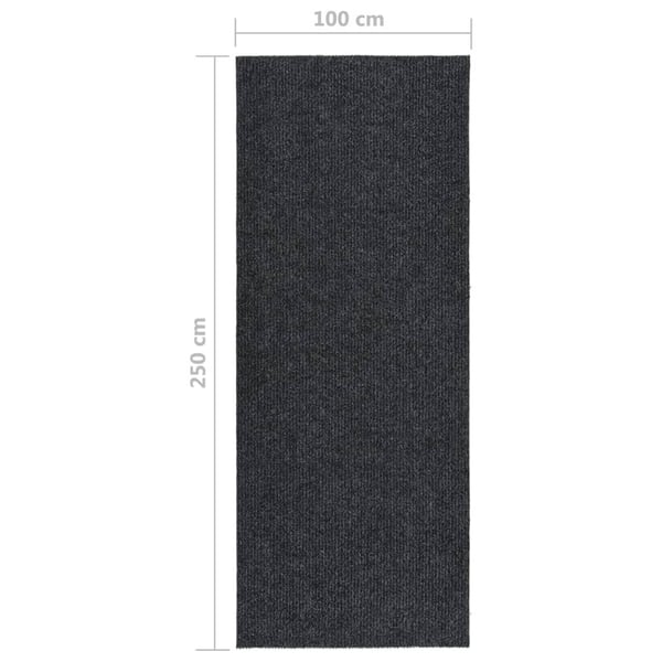 vidaXL Smussfangende teppeløper 100x250 cm antrasitt