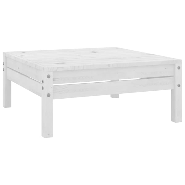 vidaXL Hagesofagruppe 5 deler heltre furu hvit