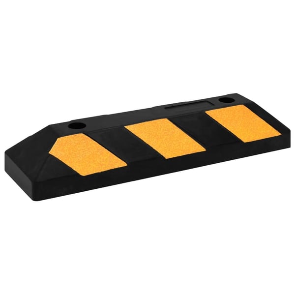 vidaXL Reflekterende parkeringsklosser 2 stk 56x15x10 cm gummi
