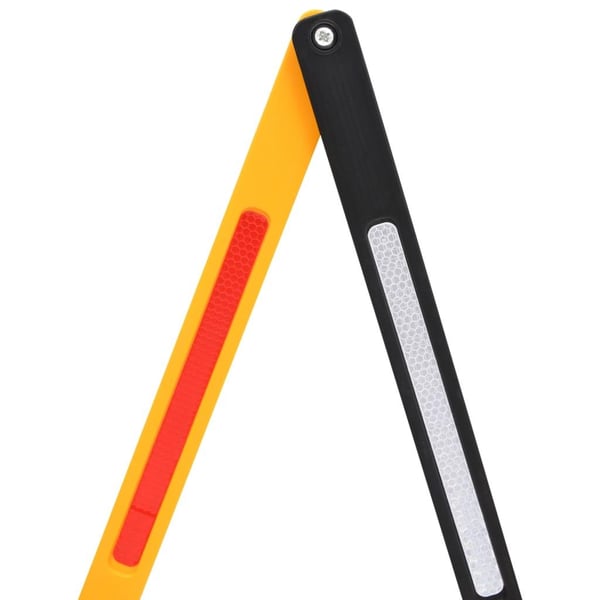 vidaXL Sammenleggbar trafikksperre 250x38x96 cm gul og svart