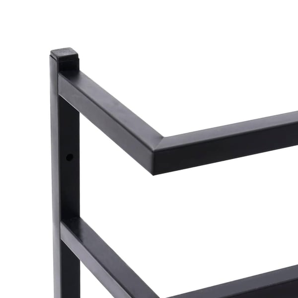 vidaXL håndklædeholder 24x12x96 cm stål sort