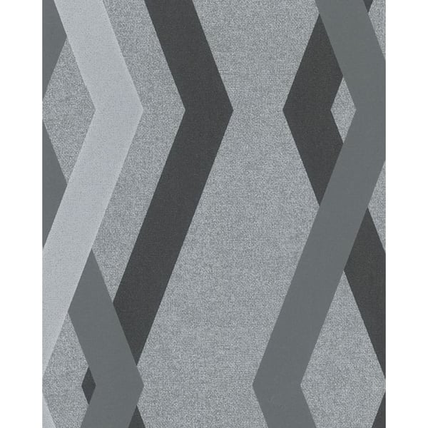 Noordwand Topchic tapet Graphic Lines Diamonds grå og sort