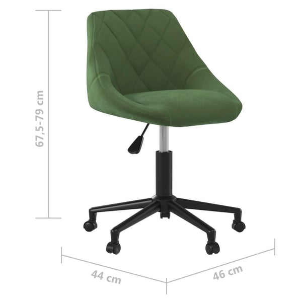 vidaXL Snurrbar matstol mörkgrön sammet
