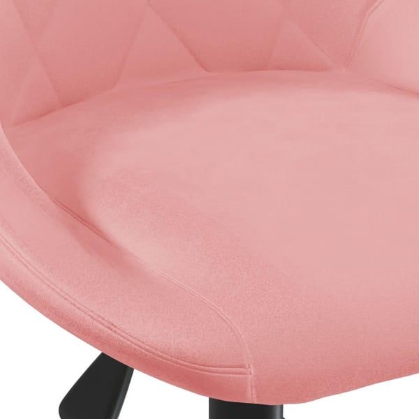 vidaXL Snurrbar kontorsstol rosa sammet