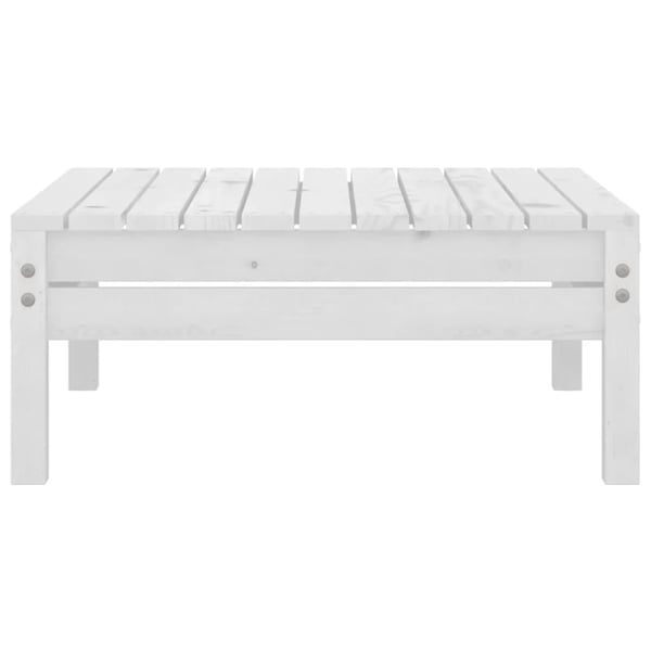 vidaXL Hagesofagruppe 5 deler hvit heltre furu