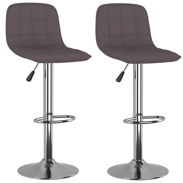 vidaXL Barstolar 2 st taupe tyg
